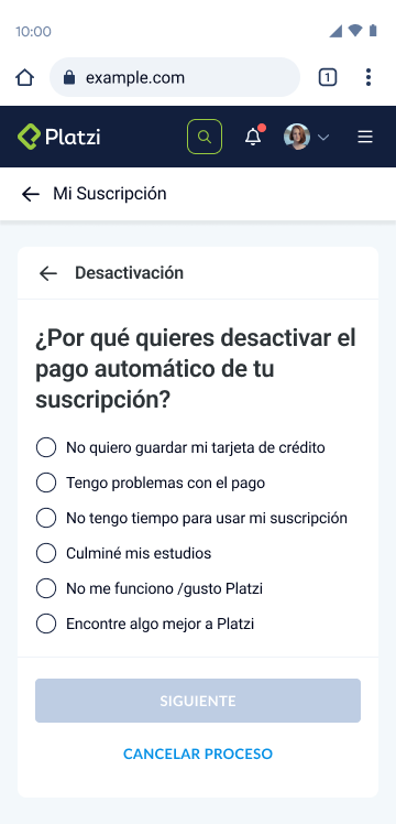Cancellation flow with friction added