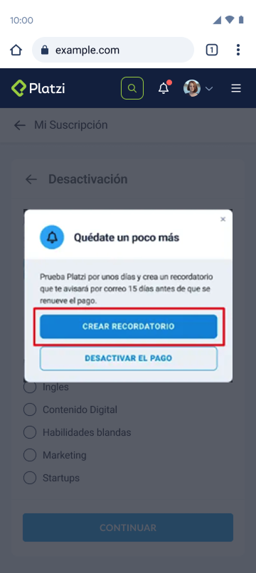 Cancellation flow with friction removed