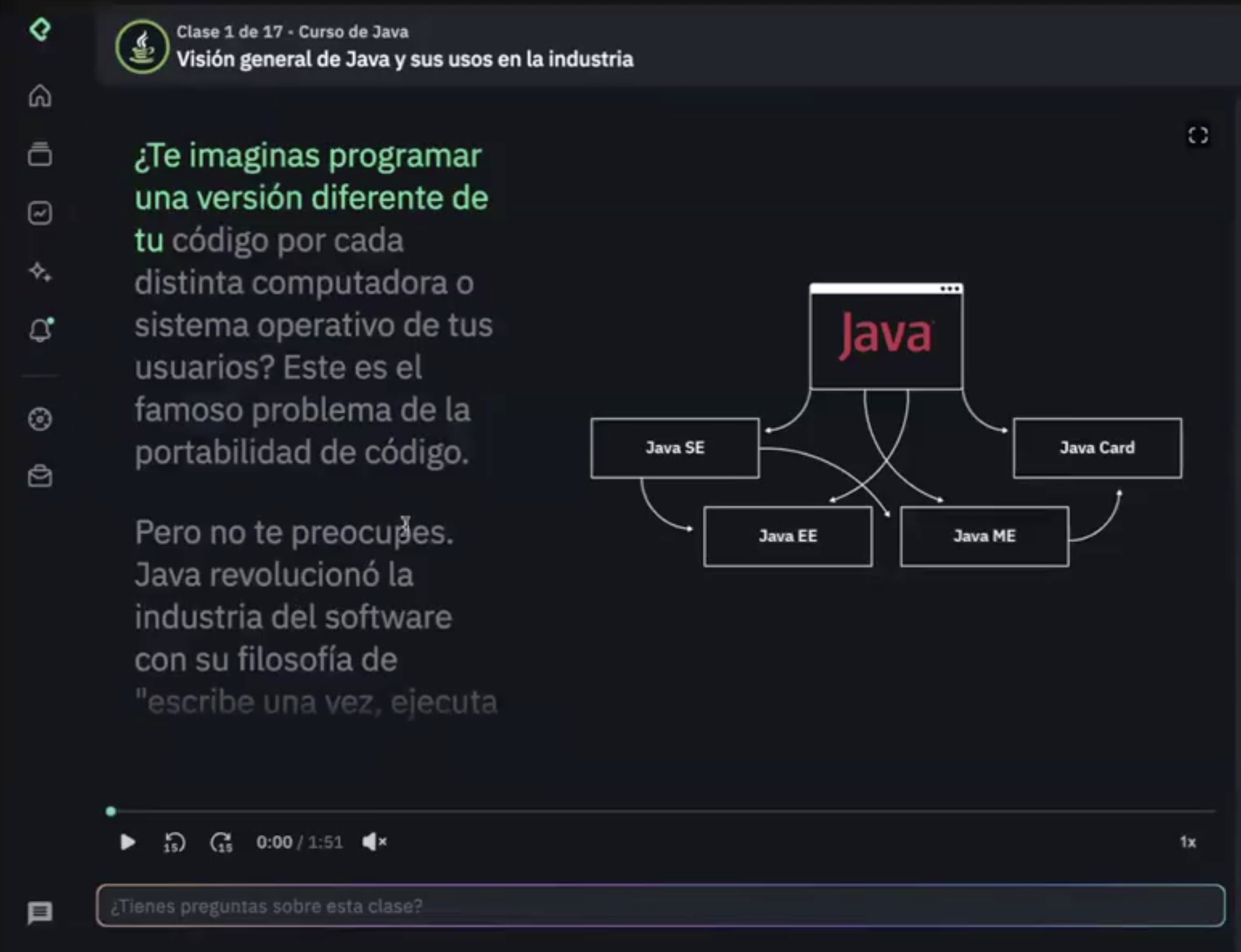 Lesson editor interface